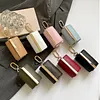 Polka Dot Nylon Storage Shoulder Bag with Key Ring Expandable Keychain Tote Bag Large Capacity Stylish Foldable Tote Handbag for Shopping Travel Commute