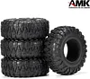 AMK 4pcs RC Tires 2.2inch RC Rubber Tyre Set Wheel Tires for 1/10 RC Crawler TRX4 Axial SCX10 III AXI03007 D90 TF2 MST Tamiya Redcat Gen 8 Gen 7 Tires