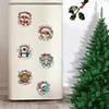 6Pcs Diamond Painting Acrylic Christmas Animals Fridge Stickers Magnets Decals for Home Decor