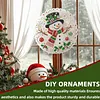 Christmas Snowman 2D Flat DIY Diamond Painting Pendant 9.84x9.84in