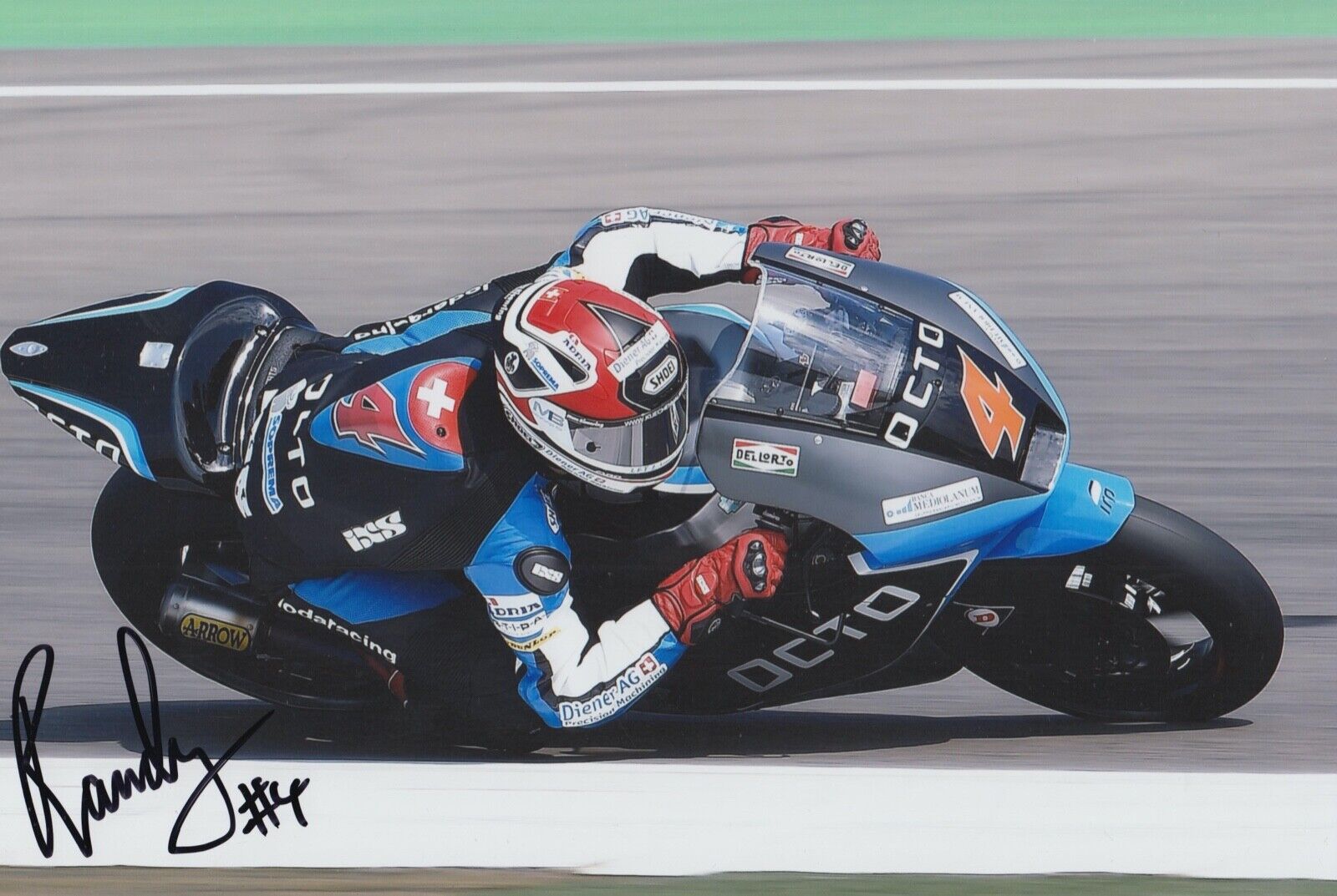 Randy Krummenacher Hand Signed 12x8 Photo Poster painting MotoGP Autograph IodaRacing Suter