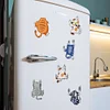 (US Local)6Pcs Acrylic Runaway Cat Diamond Art Refrigerator Magnets Sticker for Beginners