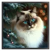 Christmas Cat - 11CT Stamped Cross Stitch 45*45cm/17.72*17.72in