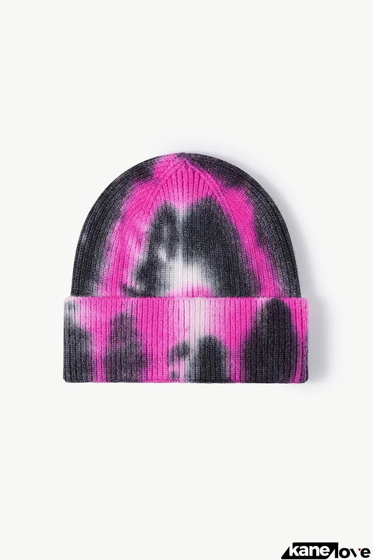 Tie-Dye Cuffed Knit Beanie