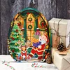 Wooden Christmas Desktop Diamond Art Kits 5D DIY Diamond Art Tabletop Decorations Kit
