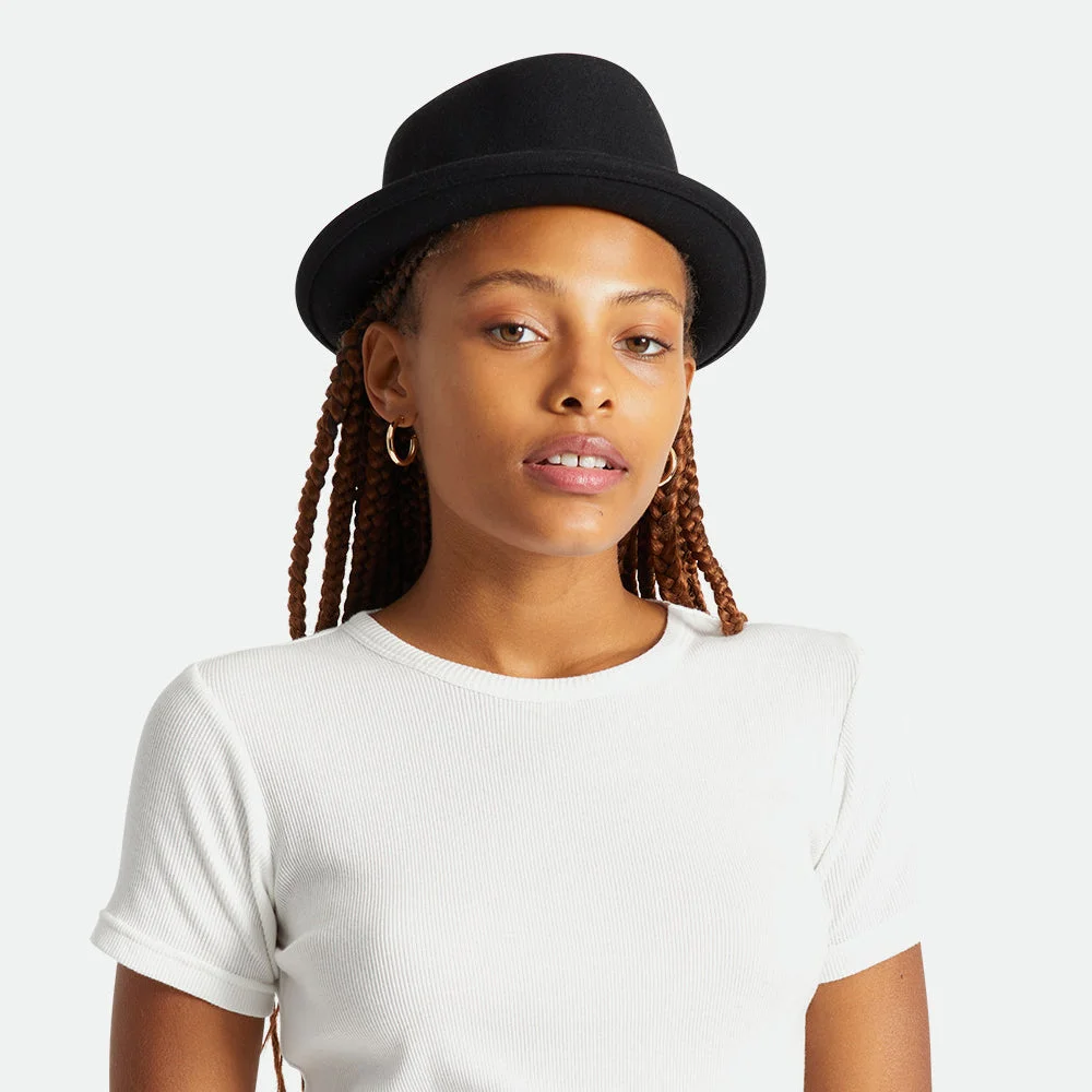 Brixton Hats Stout Wool Felt Pork Pie Hat - Black