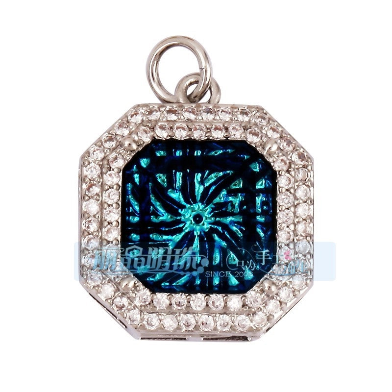 1 Piece Copper Geometric Heart Shape Snowflake Pendant Jewelry Accessories