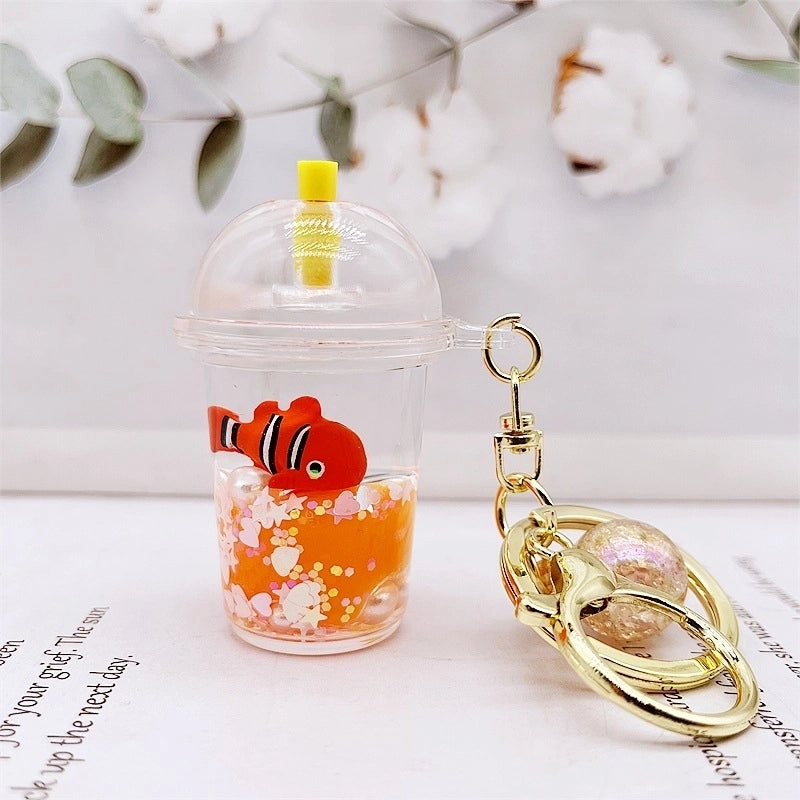 Cute Milky Tea Cup Arylic Women’s Keychain