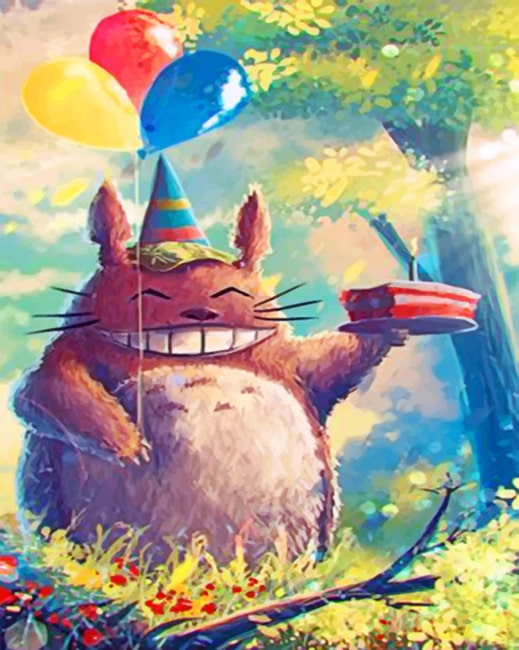 

Happy Totoro – Animes Paint By Numbers - 40*50CM, 501 Original