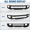 FELYCYTAS Front Bumper Compatible with 2020-2022 Ford F-250/F-350, Black Truck Automotive Steel Replacement Bumpers Face Bar, with Fog Light Holes, without Sensor Holes (Style C)