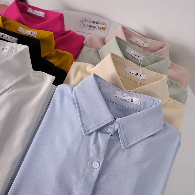 Uveng Uveng Shirt Autumn Dress Women's New Coat Long-Sleeved French Small Shirt Loose Folded Interior Design Jacket