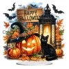 Diamond Painting Pumpkin Halloween Cat Table Top Ornament Kits for Home Office