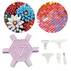 3D Printed Hexagonal Diamond Painting Pen with 5 Replacement Tips Diamond Painting Art Drill Bead Dot Pen Kit for Adults Beginners (Light Purple)