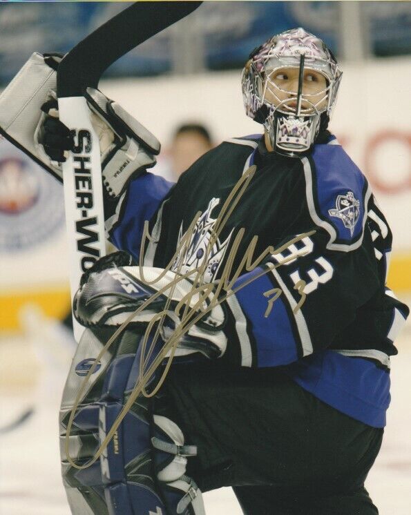 YUTAKA FUKUFUJI SIGNED LOS ANGELES LA KINGS GOALIE 8x10 Photo Poster painting #3 Autograph PROOF