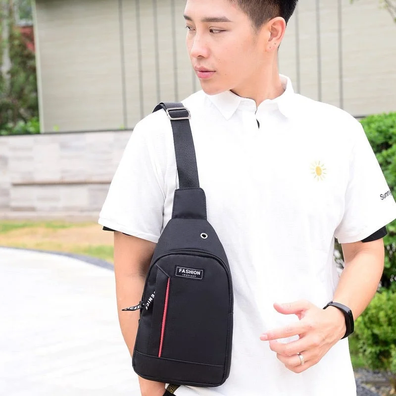 Small Canvas Chest Pack for Men Women Crossbody Bags Hip Hop Streetwear Bag Fanny Pack Multifunction Mini Belt Waist Chest Bag