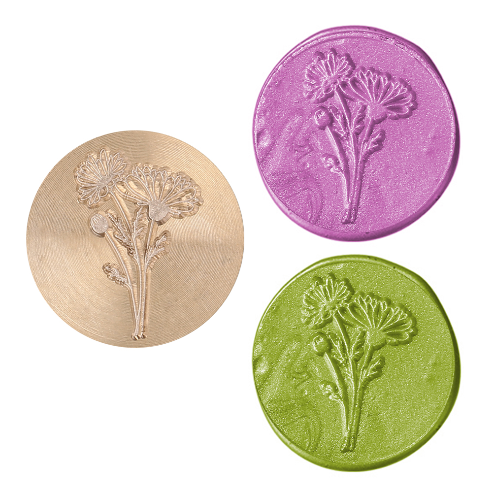 

25MM Flower Sealing Wax Stamp Head Plant Flower Series, 501 Original