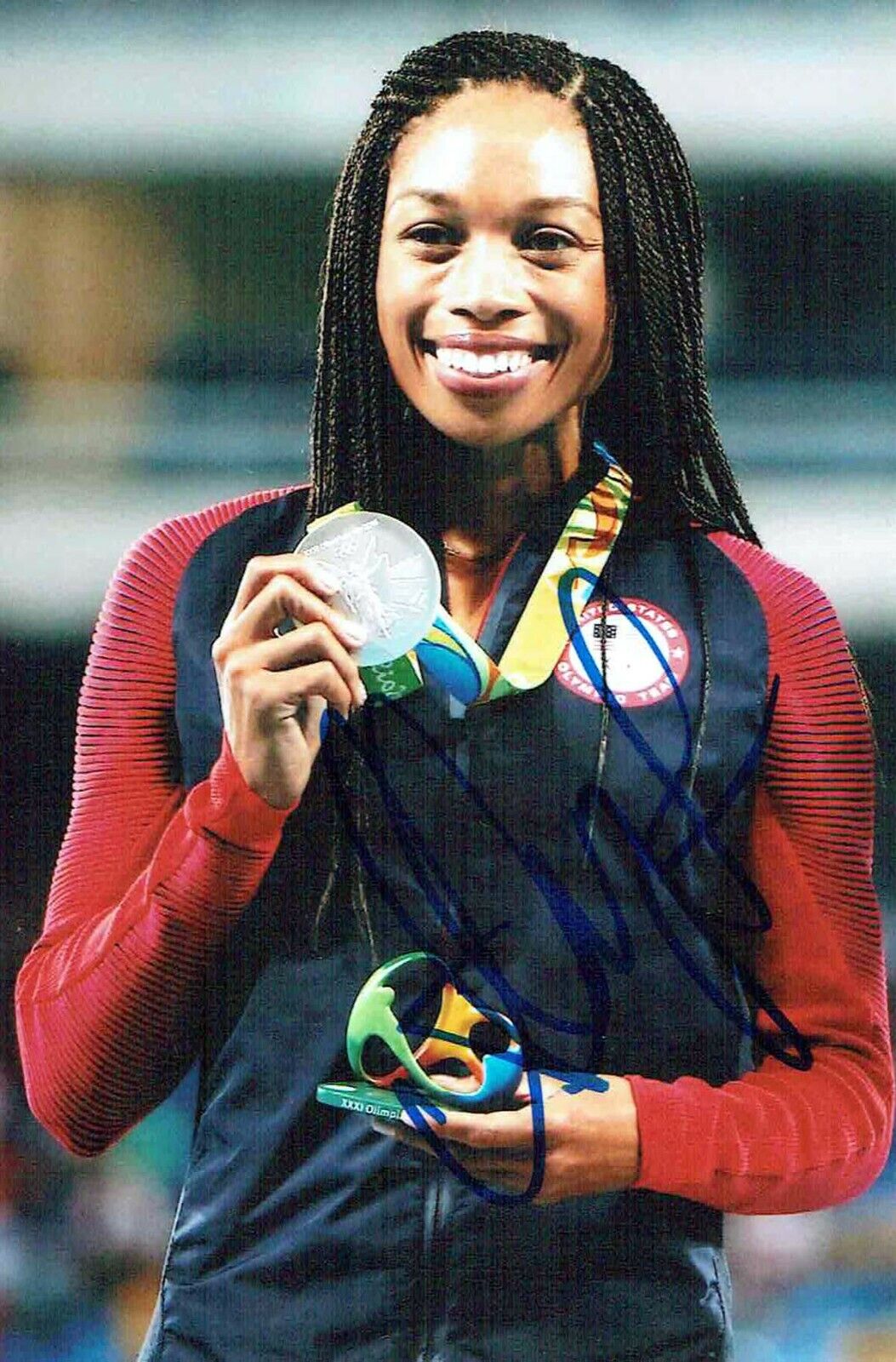 Allyson FELIX Autograph Signed Photo Poster painting D AFTAL COA USA Athlete Gold Medal Olympics