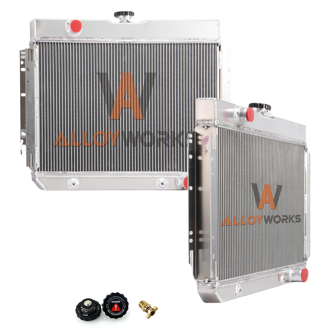 Alloyworks 3 Row Aluminum Radiator For 1963-68 65 66 Chevrolet Impala Chevelle Camino I6/V8 22-1/4" H x 27-3/4" W