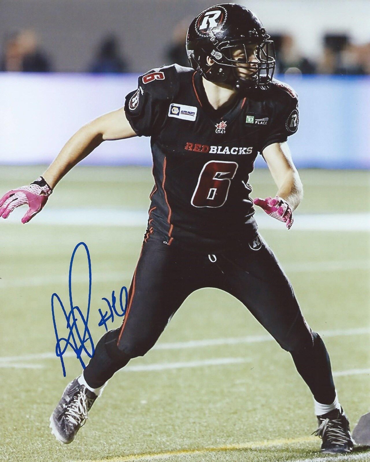 Antoine Pruneau Signed 8x10 Photo Poster painting Ottawa RedBlacks Autographed COA