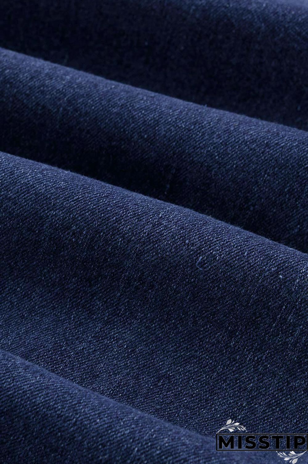 Black Fashion Casual Solid Ripped Plus Size Jeans