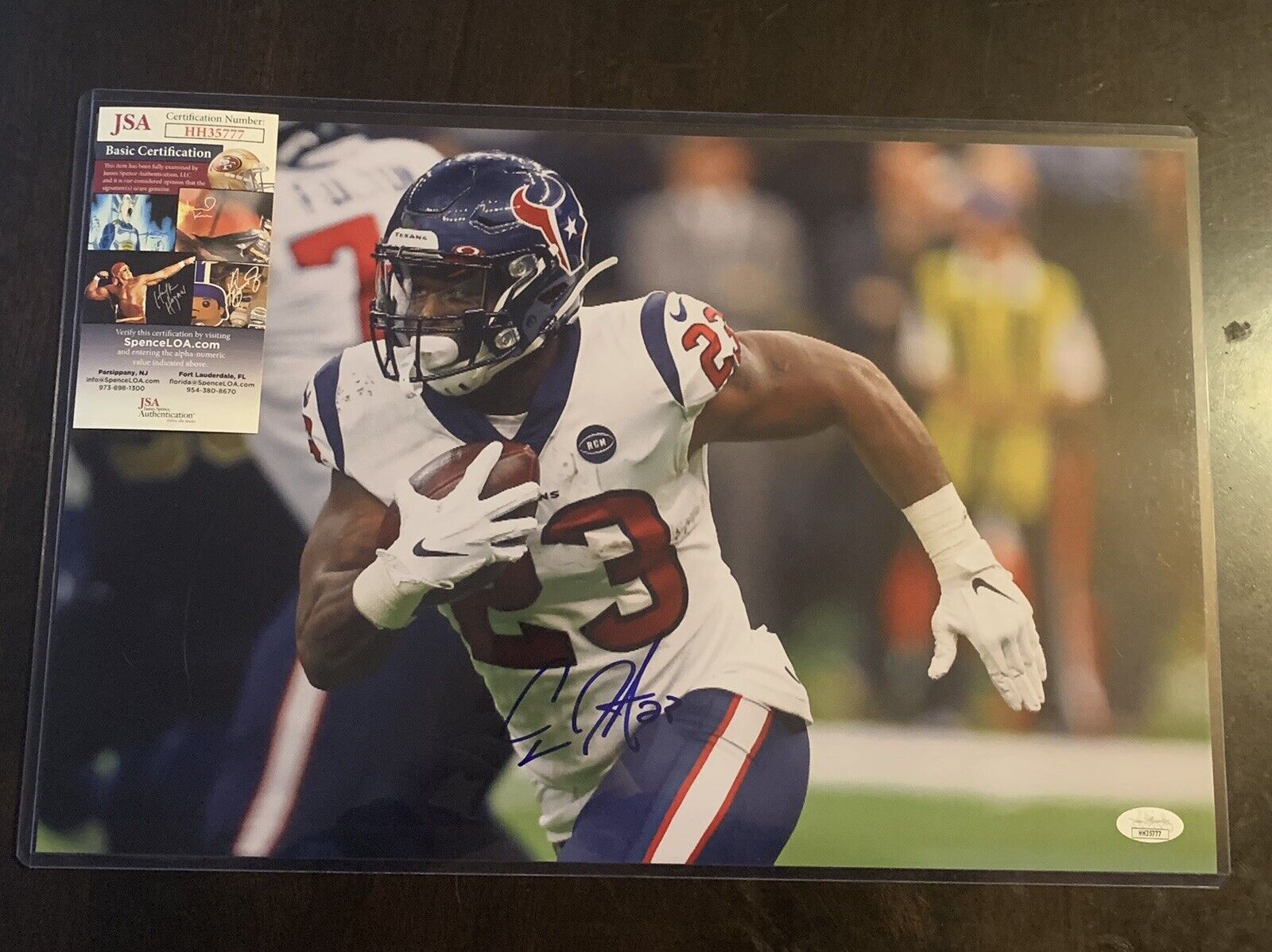 CARLOS HYDE 11x17 Signed Photo Poster painting TEXANS FOOTBALL JSA/COA HH35777