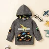 Kid Baby Boy Autumn Winter Letter Dinosaur Print 2 Pcs Sets Suit