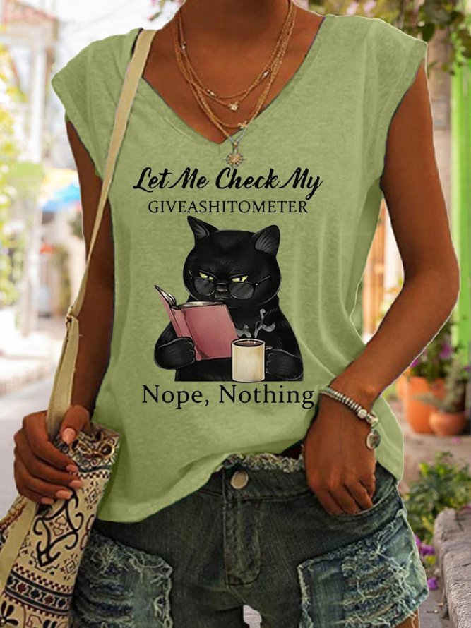 Lilyadress Nope Nothing Print V-Neck Casual T-Shirt