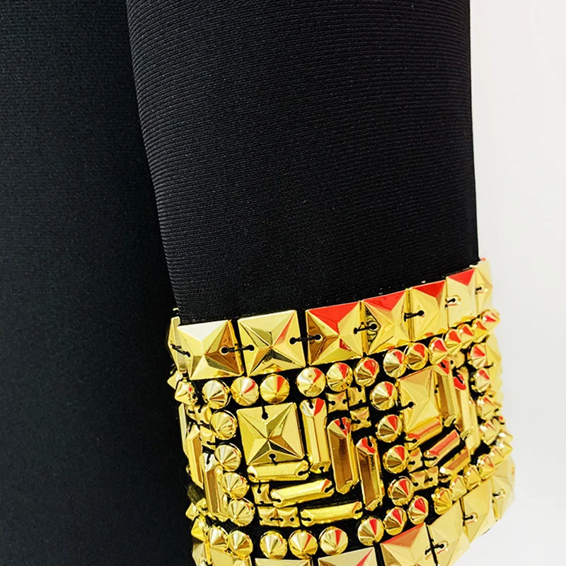 Nigikala Nigikala Star Fashion Temperament New Cuff Heavy Industry Nails A Buckle Long Blazer