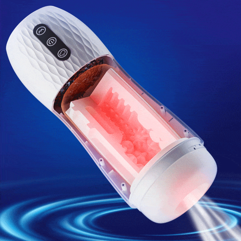 5 Suction 10 Vibration Modes Phantom Pleasure Masturbator with 3 Language Voice