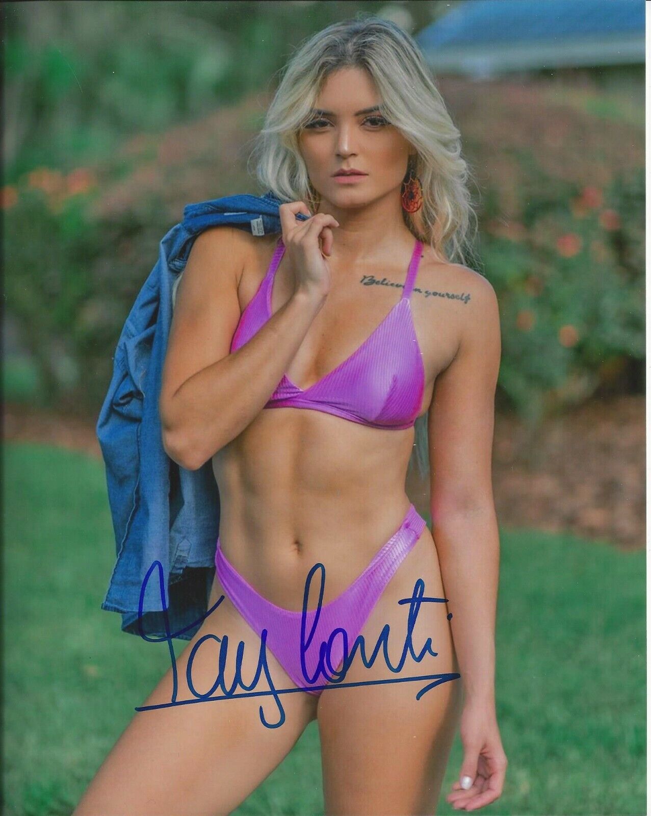 Tay Conti autographed 8x10 WWE AEW Impact#5