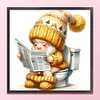 (Counted/Stamped)Goblin Goes To Toilet-18CT Cross Stitch 25*25cm/9.84*9.84in
