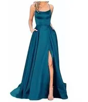 Uveng Uveng Solid-Color Bridesmaids Wear Long Dresses With Thin Shoulders And Girlfriend Fashion Bridesmaids Evening Dress