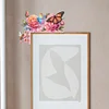 Flowers Butterflies 5D DIY Wooden Diamond Painting Door Topper for Party (Left)