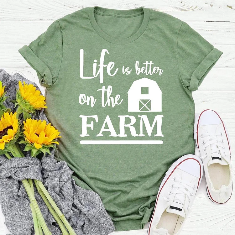 ANB - life is better at the farm village life Retro Tee -03877