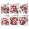6Pcs Valentines Day Diamond Painting Greeting Card