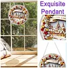 Christmas Snowy Landscape Acrylic DIY Diamond Painting Hanging Pendant