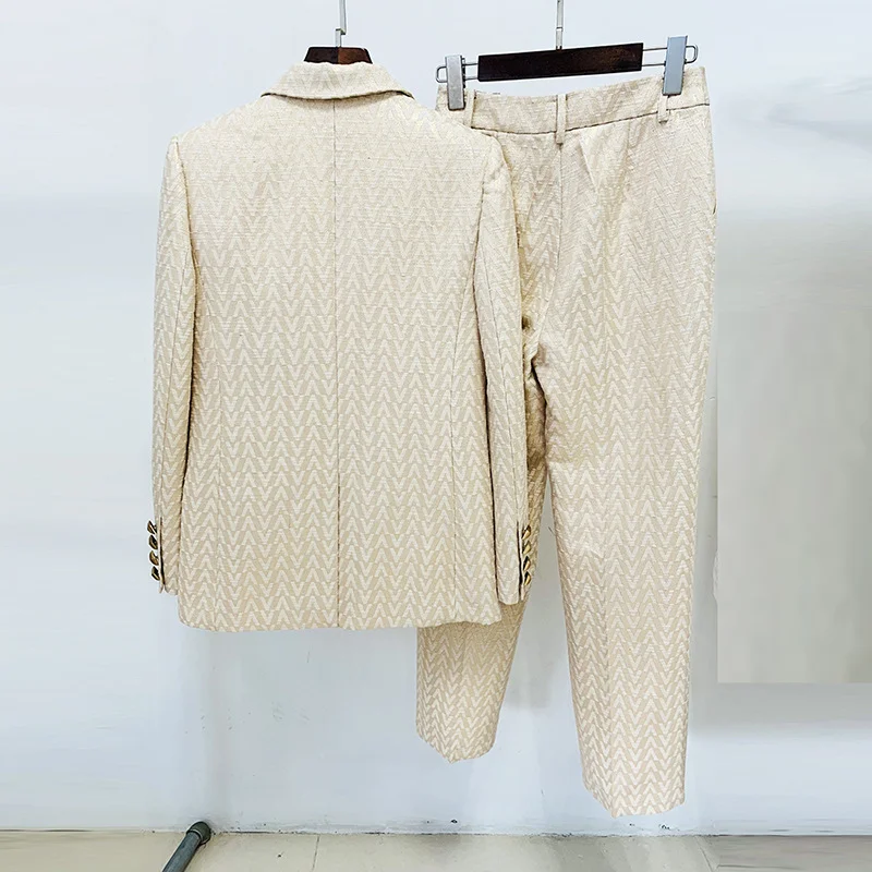 Nigikala Nigikala Early Spring New Star Fashion In The Long Suit Small Foot Pants Set Two Sets