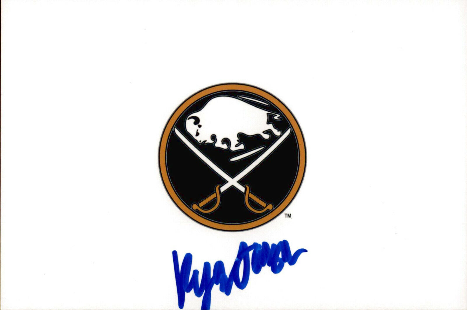 Ryan Johnson SIGNED 4x6 Photo Poster painting TEAM USA / BUFFALO SABRES #4