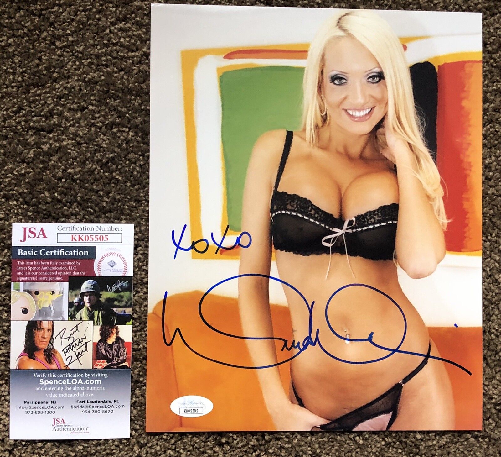 Donna Doll Signed 8x10 Candid Photo Poster painting ADULT STAR AUTOGRAPH Sexy Naughty JSA Rare