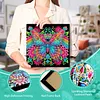 Neon-Regenbogen-Mandala-Schmetterling speziell geformte 5D-DIY-Teilbohrer-Diamanten-Punkte, Edelstein-Kunst-Kits mit Rahmen, Diamanten-Gem&auml;lde, Edelst