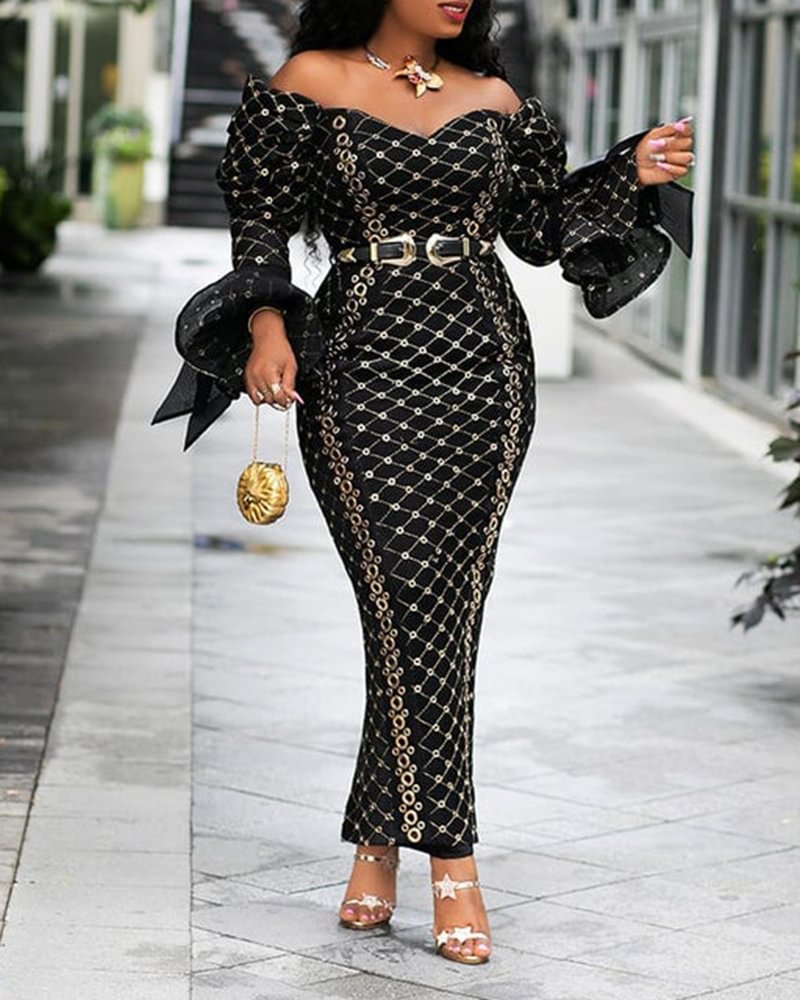 Versatile Elegant Print Women's Dress