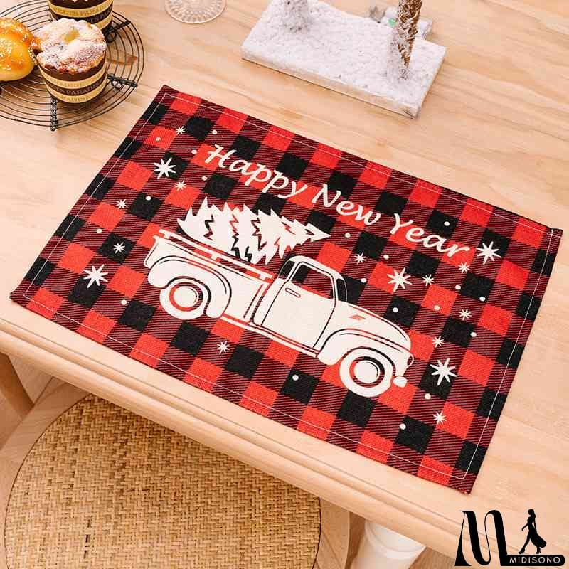 MidiSono - Assorted 2-Piece Plaid Placemats