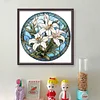 (Small Size)Lily - 18CT Stamped Cross Stitch - 25*25cm - Flower