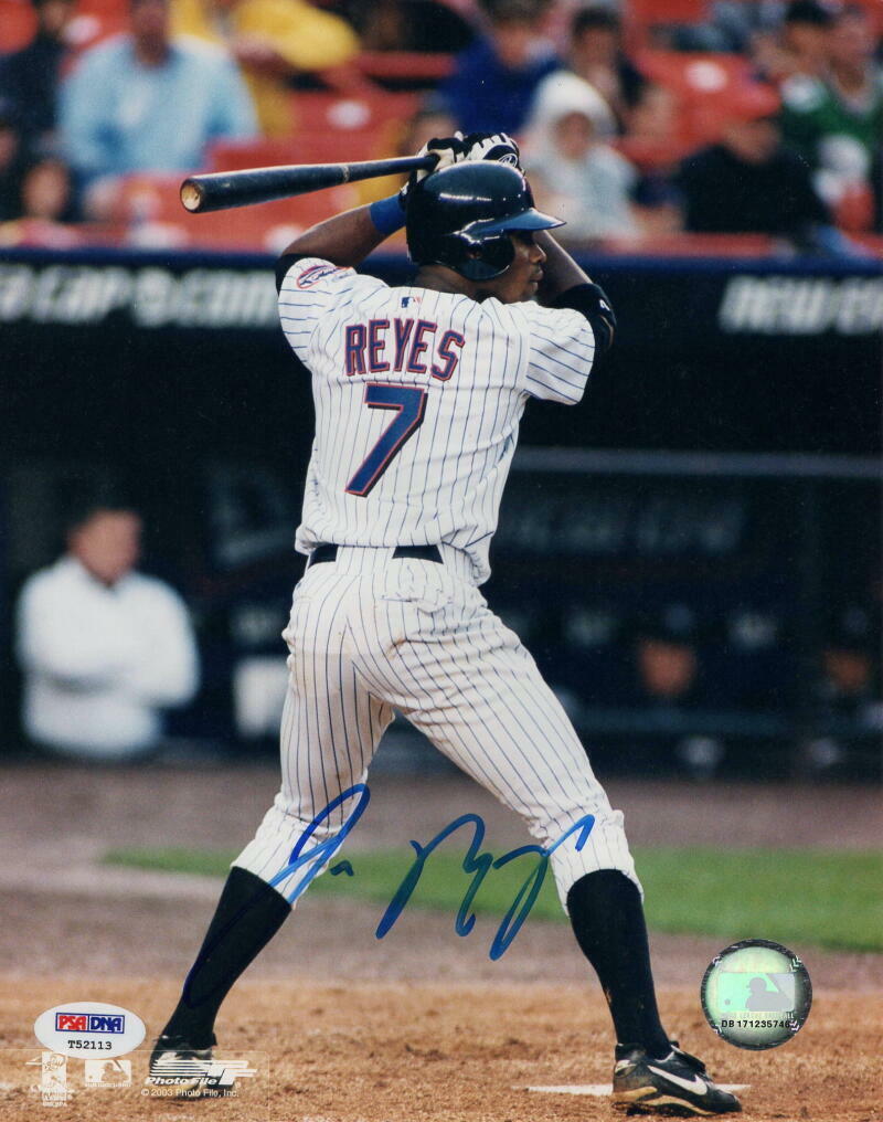 JOSE REYES SIGNED AUTOGRAPH 8x10 Photo Poster painting - NEW YORK METS SUPERSTAR, RARE W/ PSA