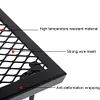 Camp Fire Cooking Rack Folding Heavy Duty for Outdoor BBQ Camping (Black)