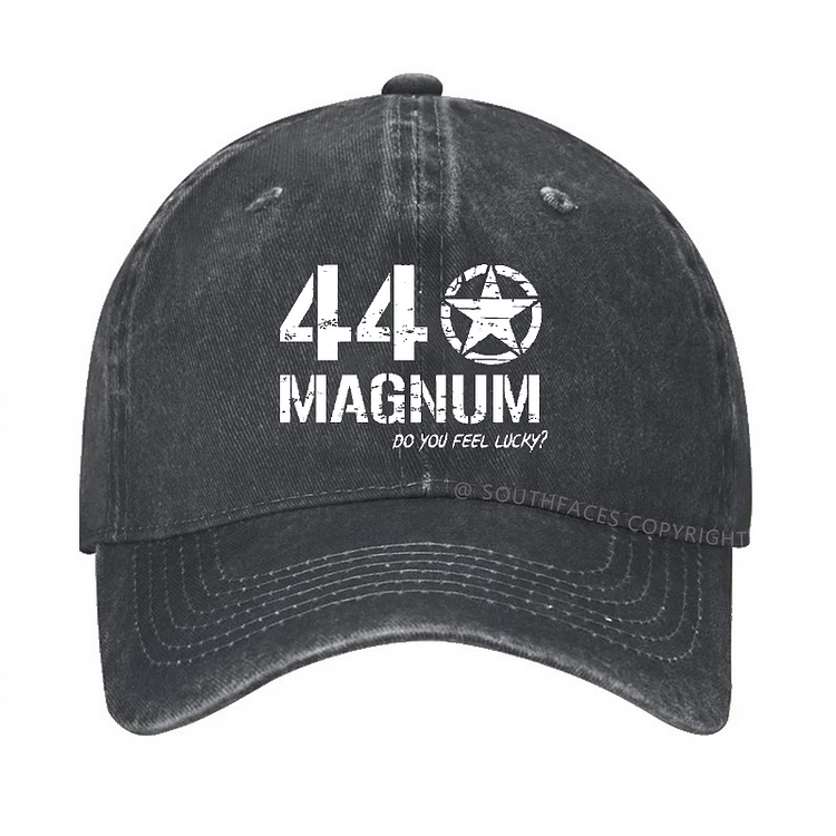 44 Magnum Do You Feel Lucky Funny Print Hat