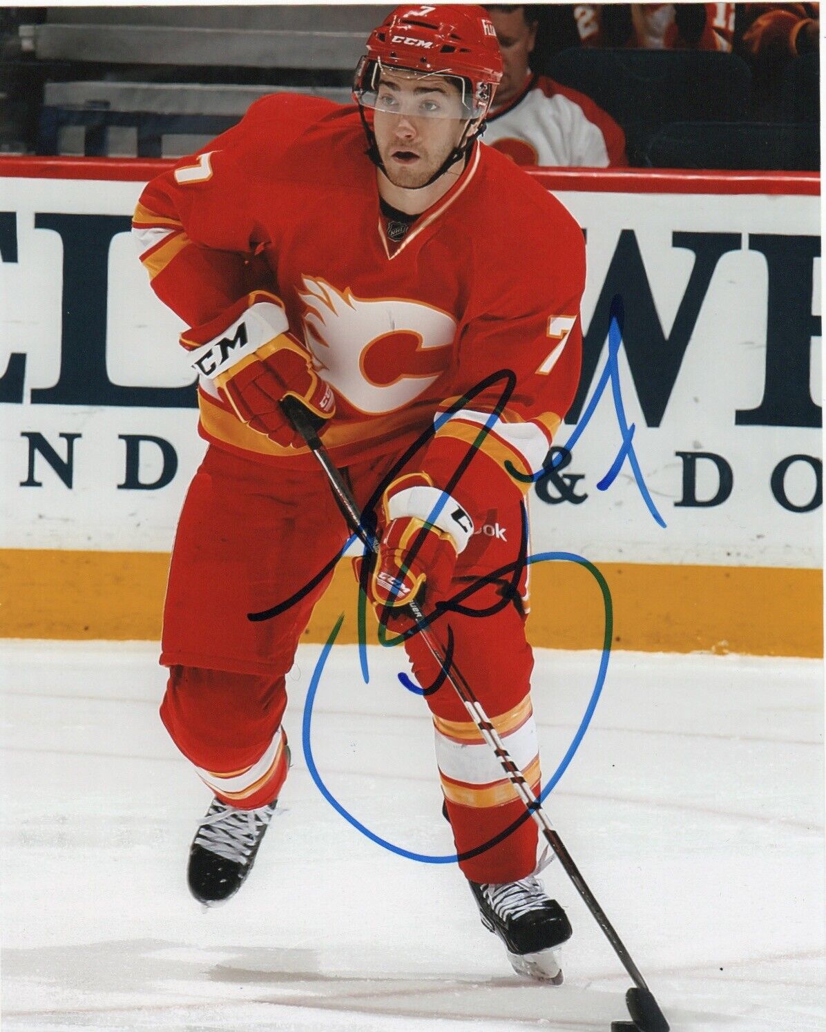 Calgary Flames TJ Brodie Autographed Signed 8x10 NHL Photo Poster painting COA #4