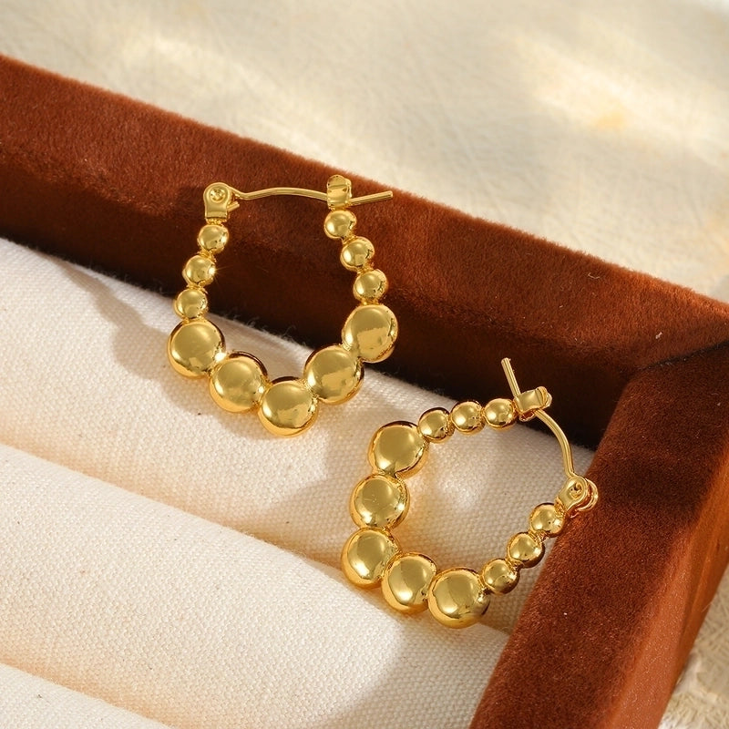 1 Pair Basic Minimalist Irregular Geometric Heart Shape Plating 304 Stainless Steel 18K Gold Plated Earrings