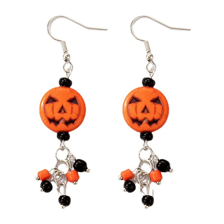 Halloween Pumpkin Long Earrings - yankia