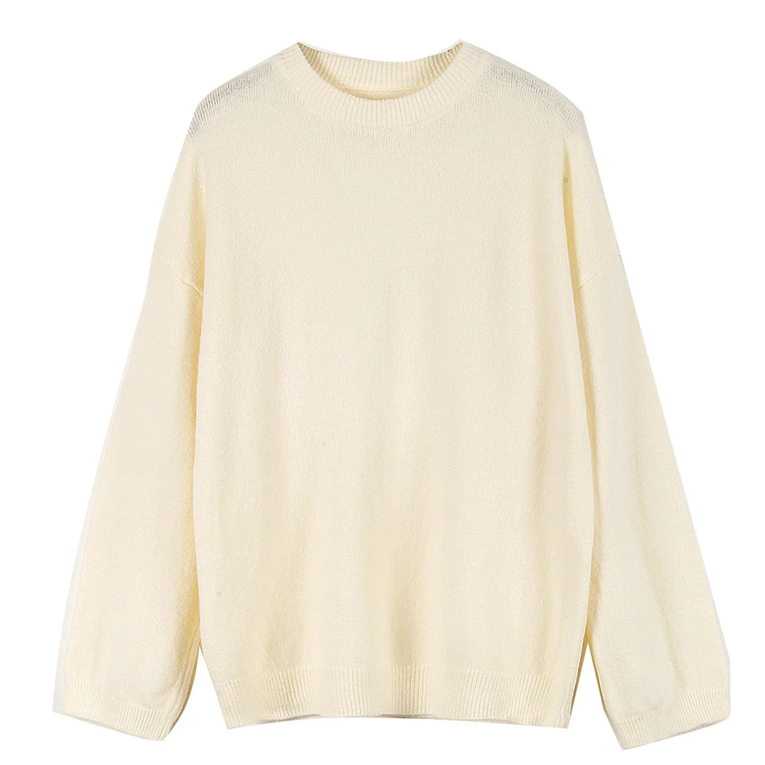 Athvotar Athvotar Soft-Gried Gray Sweater Woman 2025 Autumn And Winter Loose Thick Sheep Velvet Collar Knitted Shirt